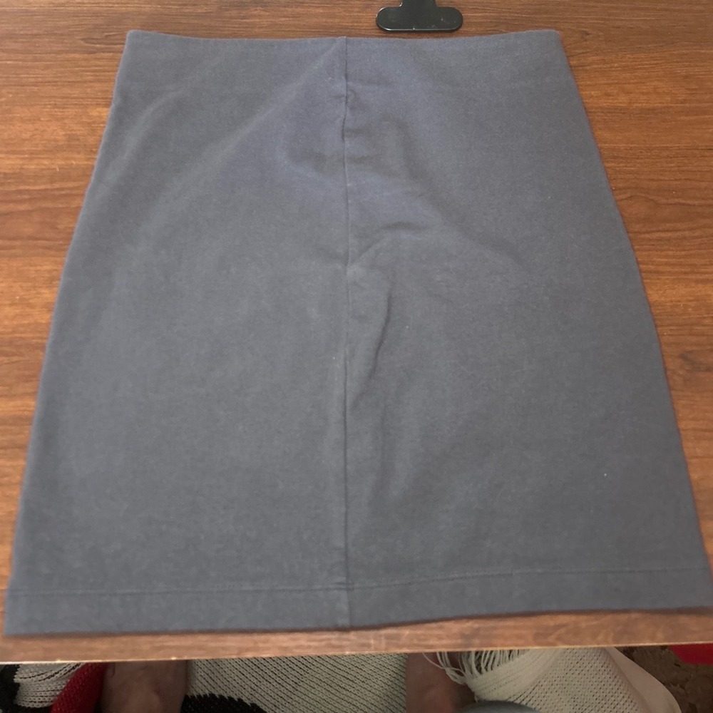Uniqlo Cotton Mini Skirt Small DarkGrey Bodycon Stretchy Minimalist 04-24-4N086A